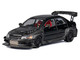 Mitsubishi Lancer Evolution IX RHD Right Hand Drive Black and Carbon with Extra Wheels 1/64 Diecast Model Car CM Model CM64-EVOIX-18