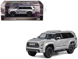 2024 Toyota Sequoia Silver Metallic 1/64 Diecast Model Car CM Model CM64-SEQUOIA-02