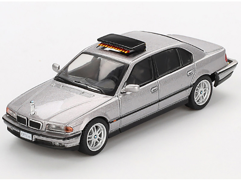 BMW 750IL Gray Metallic 007 James Bond Tomorrow Never Dies 1997 Movie Limited Edition 1/64 Diecast Model Car Mini GT MGT00902-007E
