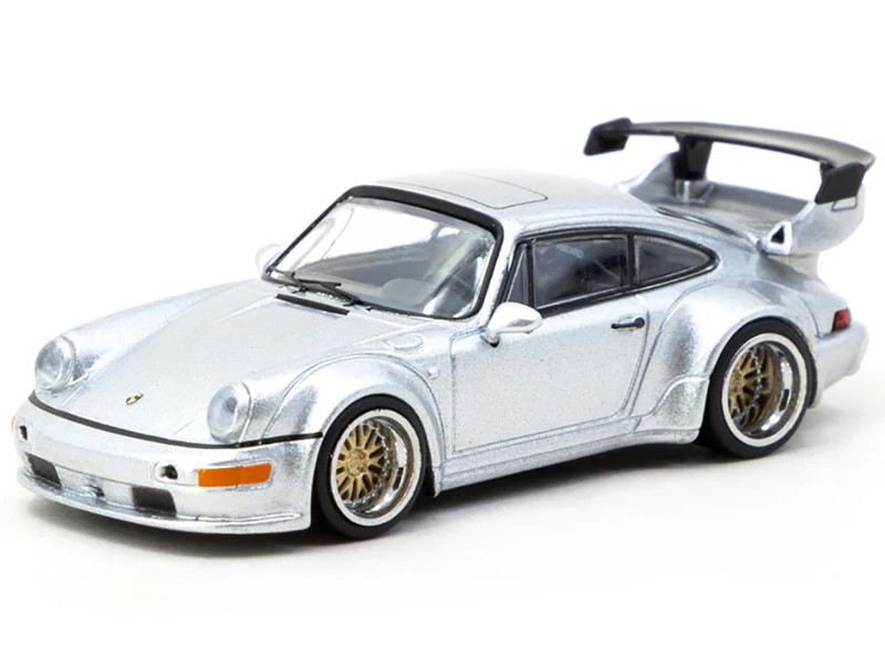 RWB 964 Silver Metallic Hobby64 Series 1/64 Diecast Model Car Tarmac Works T64-037-SL