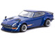 Nissan Fairlady Z S30 Widebody RHD Right Hand Drive Designed by Jon Sibal Blue Metallic Global64 Series 1/64 Diecast Model Car Tarmac Works T64G-062-BL