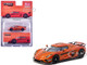 Koenigsegg Regera Orange Metallic with Black Stripes Global64 Series 1/64 Diecast Model Car Tarmac Works T64G-TL017-OR