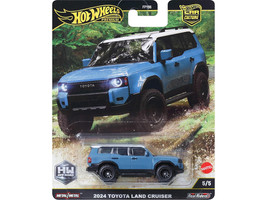 2024 Toyota Land Cruiser Blue with White Top HW Off Road Series Diecast Model Car Hot Wheels JBK52