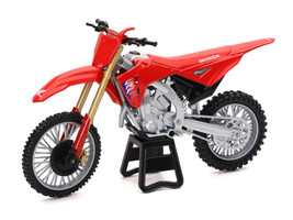 Honda CRF450R Motorcycle Red with Black Accents 1/12 Diecast Model New Ray 58493