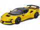 Ferrari SF90 XX Stradale Yellow with Black Top Race and Play Series 1/24 Diecast Model Car Bburago 26032YL