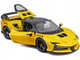 Ferrari SF90 XX Stradale Yellow with Black Top Race and Play Series 1/24 Diecast Model Car Bburago 26032YL