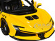 Ferrari SF90 XX Stradale Yellow with Black Top Race and Play Series 1/24 Diecast Model Car Bburago 26032YL