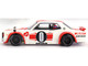Nissan Skyline 2000GT R KPGC10 Kaido Works V2 RHD Right Hand Drive White with Red Stripes Designed by Jun Imai Kaido House Special 1/64 Diecast Model Car Mini GT KHMG211