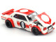 Nissan Skyline 2000GT R KPGC10 Kaido Works V2 RHD Right Hand Drive White with Red Stripes Designed by Jun Imai Kaido House Special 1/64 Diecast Model Car Mini GT KHMG211