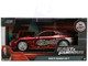 Dom s Mazda RX 7 Candy Red with Graphics The Fast and the Furious 2001 Movie Fast & Furious Series 1/32 Diecast Model Car Jada 35400