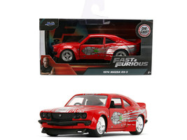1974 Mazda RX 3 Red with Graphics Fast & Furious Series 1/32 Diecast Model Car Jada 35630