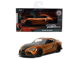 2020 Toyota Supra Orange Metallic with Black Stripes F9 2021 Movie Fast & Furious Series 1/32 Diecast Model Car Jada 35632