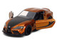 2020 Toyota Supra Orange Metallic with Black Stripes F9 2021 Movie Fast & Furious Series 1/32 Diecast Model Car Jada 35632 2020 Toyota Supra Orange Metallic with Black Stripes F9 2021 Movie Fast & Furious Series 1/32 Diecast Model Car Jada 35632
