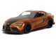 2020 Toyota Supra Orange Metallic with Black Stripes F9 2021 Movie Fast & Furious Series 1/32 Diecast Model Car Jada 35632 2020 Toyota Supra Orange Metallic with Black Stripes F9 2021 Movie Fast & Furious Series 1/32 Diecast Model Car Jada 35632
