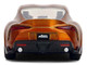 2020 Toyota Supra Orange Metallic with Black Stripes F9 2021 Movie Fast & Furious Series 1/32 Diecast Model Car Jada 35632 2020 Toyota Supra Orange Metallic with Black Stripes F9 2021 Movie Fast & Furious Series 1/32 Diecast Model Car Jada 35632
