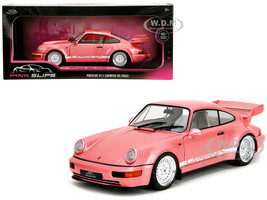 Porsche 911 Carrera RS 964 Pink Metallic with White Stripes Pink Slips Series 1/18 Diecast Model Car Jada 35727