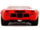 Ford GT40 MK1 Red with White Stripes and Graphics Pink Slips Series 1/18 Diecast Model Car Jada 36381