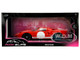 Ford GT40 MK1 Red with White Stripes and Graphics Pink Slips Series 1/18 Diecast Model Car Jada 36381