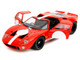 Ford GT40 MK1 Red with White Stripes and Graphics Pink Slips Series 1/18 Diecast Model Car Jada 36381 Ford GT40 MK1 Red with White Stripes and Graphics Pink Slips Series 1/18 Diecast Model Car Jada 36381