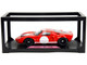 Ford GT40 MK1 Red with White Stripes and Graphics Pink Slips Series 1/18 Diecast Model Car Jada 36381