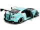 Nissan GT R R35 Liberty Walk Body Kit 2 0 RHD Right Hand Drive Light Blue with Black Hood and White Stripes Pink Slips Series 1/18 Diecast Model Car Jada 36382 Nissan GT R R35 Liberty Walk Body Kit 2 0 RHD Right Hand Drive Light Blue with Black Hood and White Stripes Pink Slips Series 1/18 Diecast Model Car Jada 36382