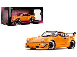 RWB Bodykit Hibiki Orange Metallic Pink Slips Series 1/18 Diecast Model Car Jada 36383