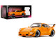RWB Bodykit Hibiki Orange Metallic Pink Slips Series 1/18 Diecast Model Car Jada 36383