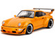 RWB Bodykit Hibiki Orange Metallic Pink Slips Series 1/18 Diecast Model Car Jada 36383