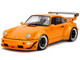 RWB Bodykit Hibiki Orange Metallic Pink Slips Series 1/18 Diecast Model Car Jada 36383