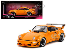 RWB Bodykit Hibiki Orange Metallic Pink Slips Series 1/18 Diecast Model Car Jada 36383