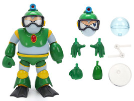 Bubble Man 5 Moveable Figure Deluxe Version with Accessories and Alternate Head and Hands Mega Man 1987 Video Game Model Jada 34694