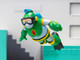 Bubble Man 5 Moveable Figure Deluxe Version with Accessories and Alternate Head and Hands Mega Man 1987 Video Game Model Jada 34694