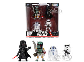Set of 4 Diecast Figures Star Wars Movie Franchise Metalfigs Series Diecast Models Jada 36702