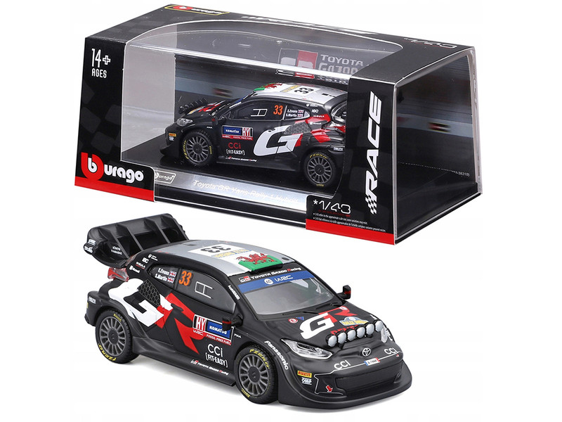Toyota GR Yaris Rally1 Hybrid #33 Elfyn Evans Scott Martin Toyota Gazoo Racing WRT World Rally Championship 2024 Race Series 1/43 Diecast Model Car Bburago BB38316