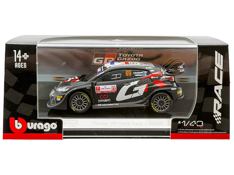 Toyota GR Yaris Rally1 Hybrid #69 Kalle Rovanpera Jonne Halttunen Toyota Gazoo Racing WRT World Rally Championship 2024 Race Series 1/43 Diecast Model Car Bburago BB38324