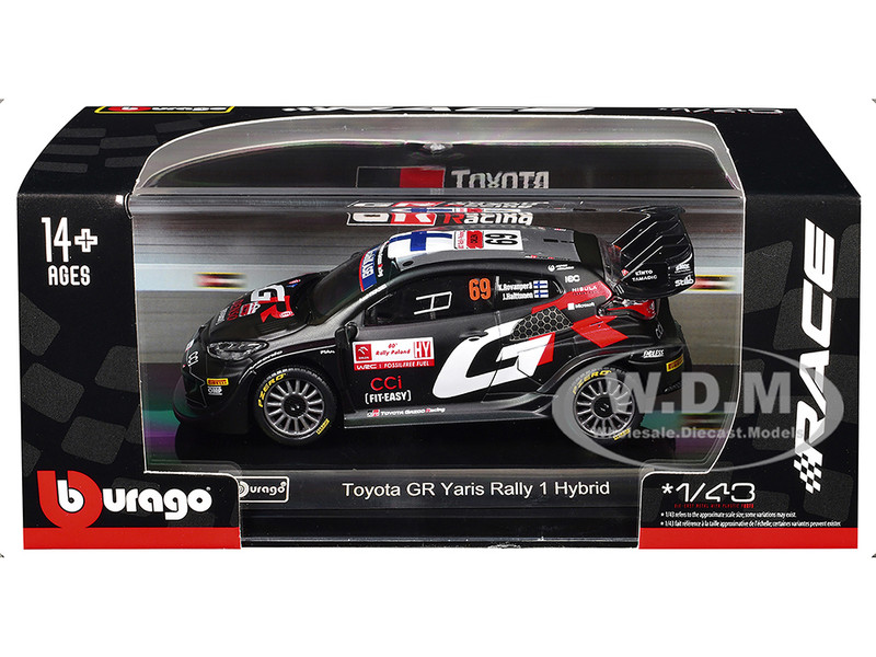 Toyota GR Yaris Rally1 Hybrid #69 Kalle Rovanpera Jonne Halttunen Toyota Gazoo Racing WRT World Rally Championship 2024 Race Series 1/43 Diecast Model Car Bburago BB38324