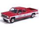 1976 GMC Sierra Grande K2500 Wideside Pickup Truck St Nick s Christmas Tree Farm Red with White Sides Christmas Limited Edition 1/64 Diecast Model Car IXO Models IA64020