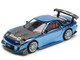 Mazda RX 7 RE Amemiya Widebody RHD Right Hand Drive Blue Chrome with Carbon Hood 1/64 Diecast Model Car Pop Race PR640223 Mazda RX 7 RE Amemiya Widebody RHD Right Hand Drive Blue Chrome with Carbon Hood 1/64 Diecast Model Car Pop Race PR640223