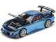 Mazda RX 7 RE Amemiya Widebody RHD Right Hand Drive Blue Chrome with Carbon Hood 1/64 Diecast Model Car Pop Race PR640223