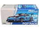 Mazda RX 7 RE Amemiya Widebody RHD Right Hand Drive Blue Chrome with Carbon Hood 1/64 Diecast Model Car Pop Race PR640223