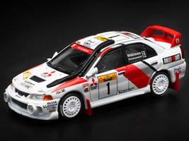 Mitsubishi Lancer Evolution IV RHD Right Hand Drive #1 Tommi Makinen Risto Mannisenmaki Safari Rally Kenya 1998 1/64 Diecast Model Car Pop Race PR640231