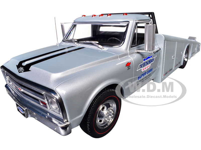1967 Chevrolet C 30 Ramp Truck Yenko Super Cars Silver Metallic Limited Edition to 248 pieces Worldwide 1/18 Diecast Model Car ACME A1801712