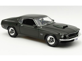 1969 Ford Mustang BOSS 429 Black Jade Metallic Limited Edition to 429 pieces Worldwide 1/18 Diecast Model Car ACME A1801888