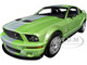 2007 Ford Shelby GT500 Lime Green Metallic with Silver Stripes Shelby Collectibles Series 1/18 Diecast Model Car ACME SC18004