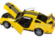 2007 Ford Shelby GT500 Yellow with Silver Stripes Shelby Collectibles Series 1/18 Diecast Model Car ACME SC18005