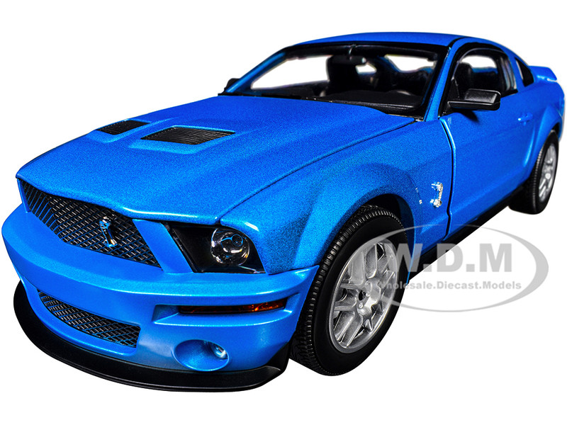 2007 Ford Shelby GT500 Windveil Blue Metallic Shelby Collectibles Series 1/18 Diecast Model Car ACME SC18006