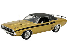 1971 Dodge Challenger R T GY8 Gold Metallic with Black Stripes and Black Vinyl Top Limited Edition to 360 pieces Worldwide 1/18 Diecast Model Car ACME A1806030