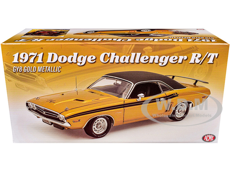 1971 Dodge Challenger R/T GY8 Gold Metallic with Black Stripes and