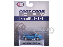 2007 Ford Shelby GT500 Windveil Blue Metallic Shelby Collectibles Series 1/64 Diecast Model Car ACME SC64003