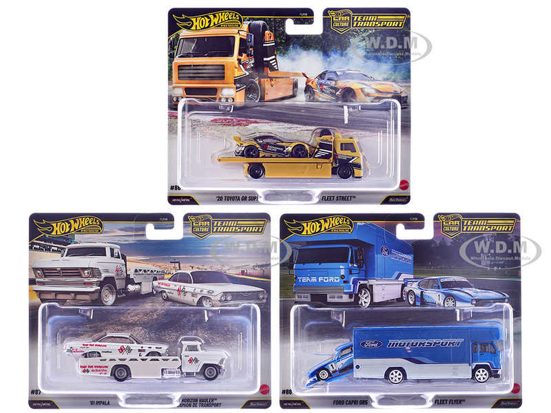 Team Transport 3 piece Set J 2025 Car Culture Series Diecast Model Cars Hot Wheels FLF56-957J